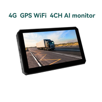 4Channel 4G GPS WIFI DVR Monitor 2T SSD Loop Recording CMSV6 BSD 10.1 Inch Vehicle Mdvr Touch Screen For Truck/Trailer/RV/Bus