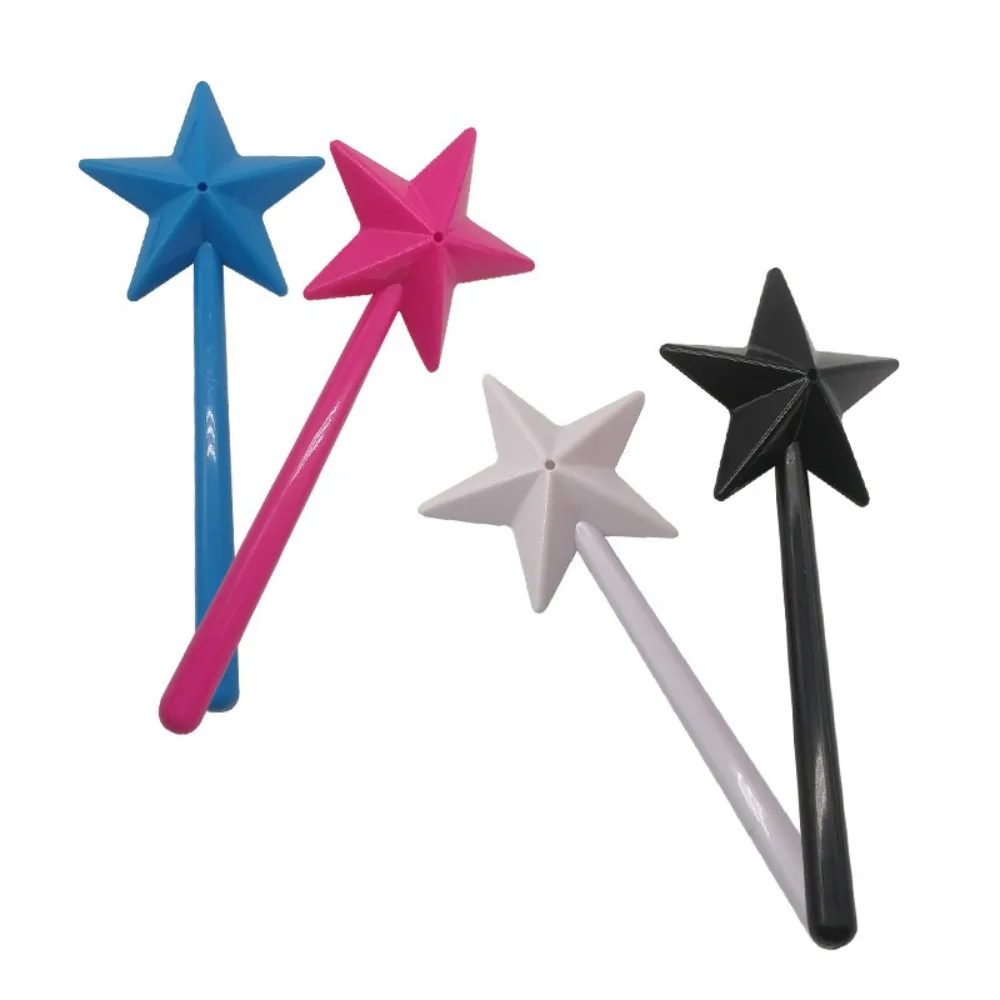 Single Hole Star Wand Salt Dispenser Refillable with Small Funnel Star Stick Pepper Dispenser Long Handle Fairy Wand Shape