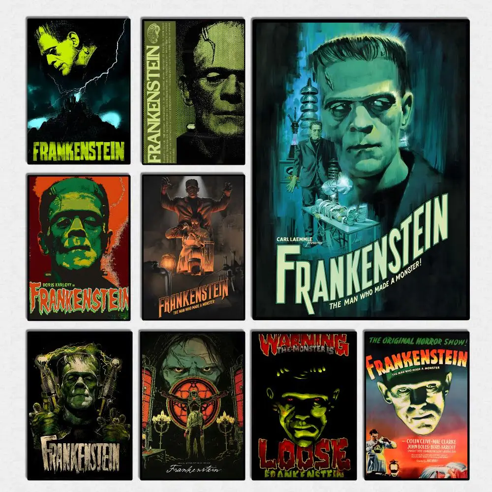 F-Frankenstein M-Monster Film Poster High Quality Wall Art For Home Office Bedroom Living Room Hallway Bar Perfect Gift Idea