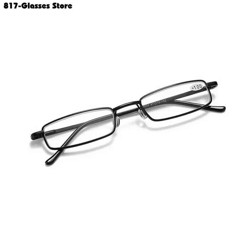 Mini-Lesebrille mit Stift box elegante tragbare Metallrahmen ultra dünne Männer Frauen Presbyopie Brillen