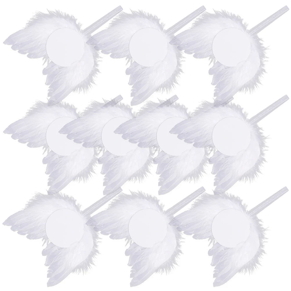 

1 set Angel Wings Decorations Christmas Trees White Sublimation Ornaments Diy Pendant Home Hanging Decor Wall Art