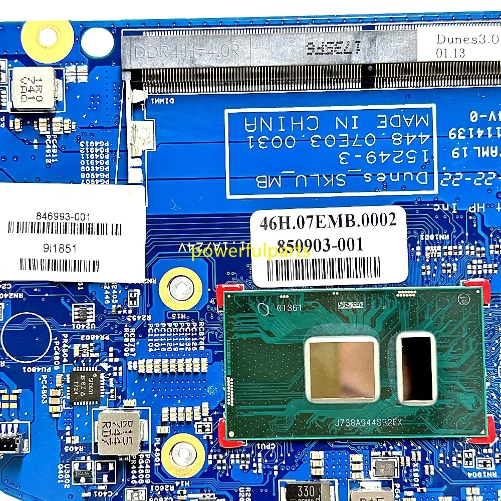 For HP Probook 11 EE G2 Laptop Motherboard 15249-3 448.07E03.0031 4405 i3 i7 846993-601 846994-601 846992-601 Working Good