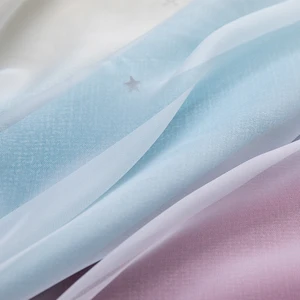 قوس قزح جوفاء ستارة تعتيم للفتاة طفل حضانة غرفة نوم وغرفة المعيشة طبقة مزدوجة نافذة جروميت لطيف الستائر أعلى 7 ستارة غرفة نوم مزدوجة للمبيعات - رقم 7