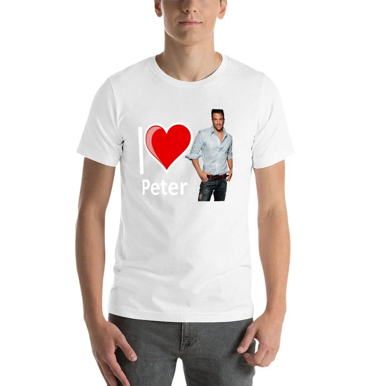 أنا أحب بيتر أندريه تي شيرت تي شيرت للرجل القطن الناعم تي شيرت الرجال 100% القطن الفاخرة العلامة التجارية تي شيرت #4
