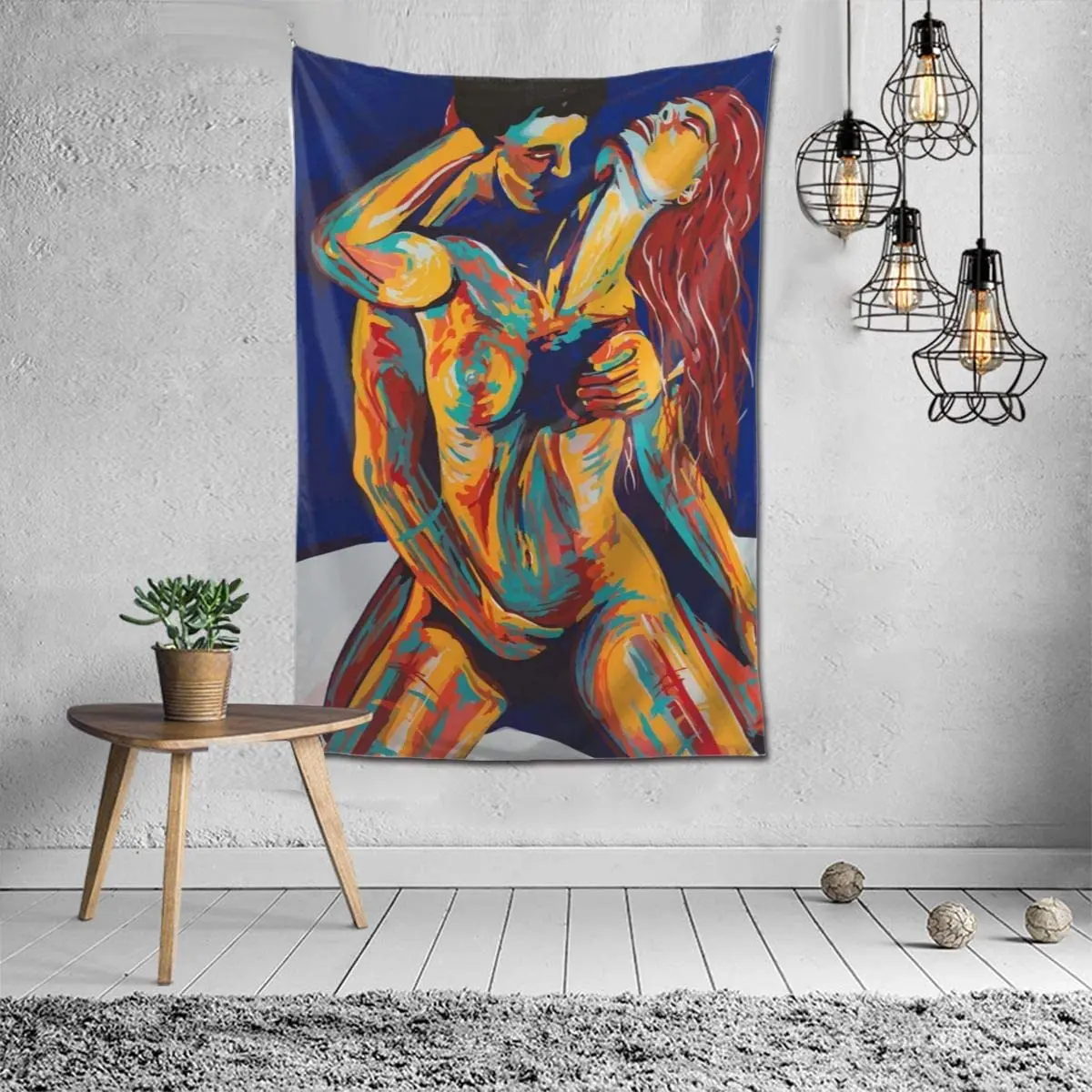 

India Sexy Couple Nude Tapestry Woman Man Wall Hanging Hippie Bedroom Wall Decoration Room Dormitory Decor Art Aesthetics