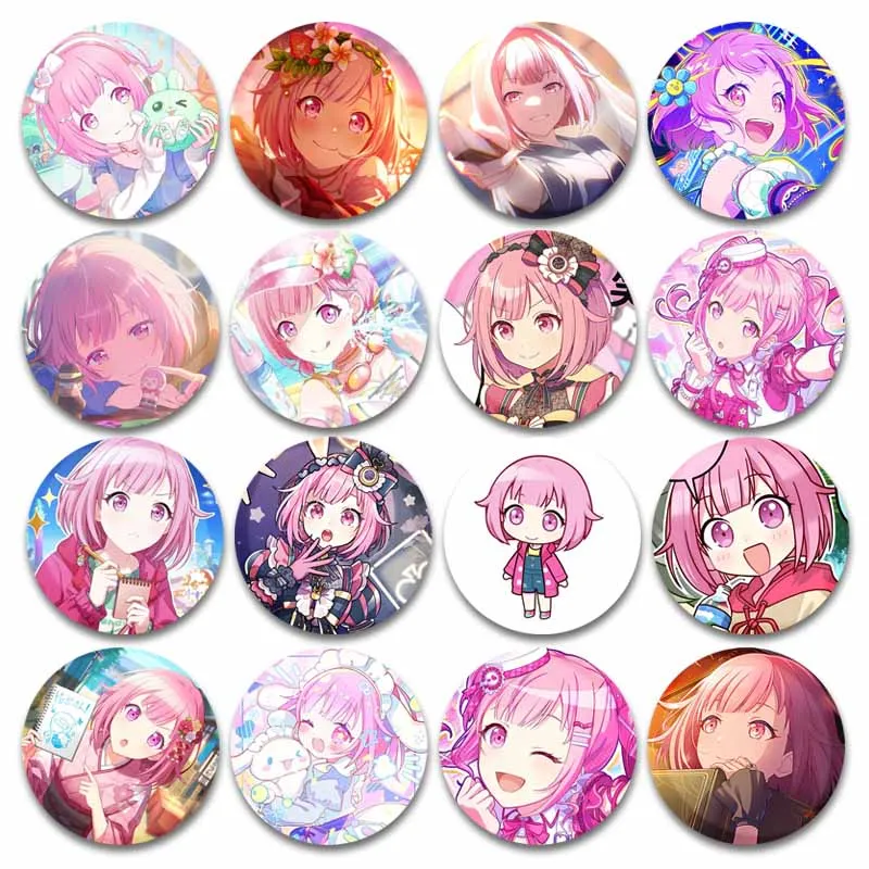 Project SEKAI Cartoon Girl Otori Emu Badge Wonderlands×Showtime Tinplate Round Brooch Pins Bag Shirt Accessories Cartoon Pin