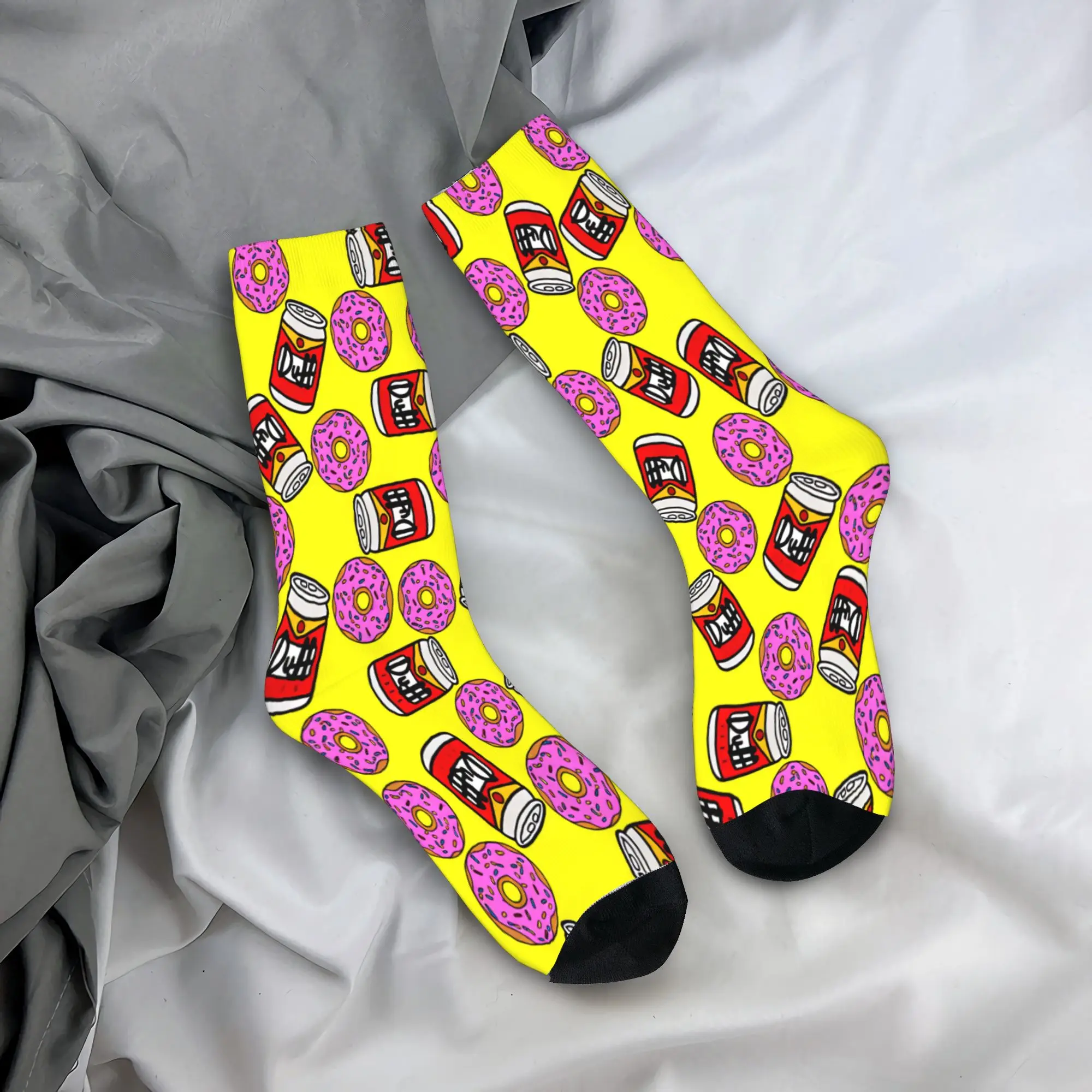 The S-simpsons  Stockings  Funny Socks Men's Quality Socks Autumn Skateboard Pattern Anti Bacterial Socks Birthday Present