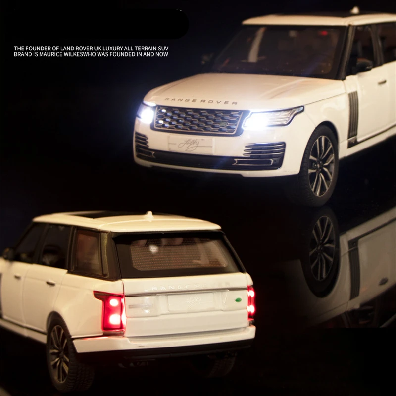 1/32 Range Rover Sports SUV Alloy Car Model Diecasts Metal Off-road Vehicles Car Model Simulation Sound and Light Kids Toy Gifts