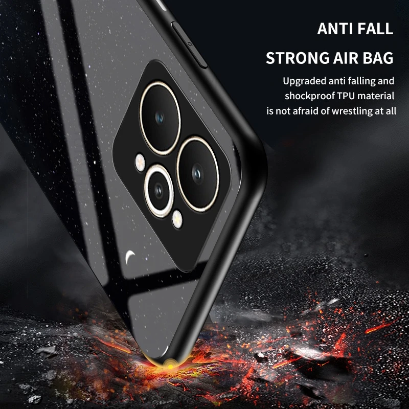 حافظة لهاتف اوبو ريلمي 15 برو مرصعة بالنجوم من الزجاج المقسى متدرجة لهاتف Realme P3 Ultra 14 13 12 Pro Plus غطاء ناعم مقاوم للصدمات من البولي يوريثان #3