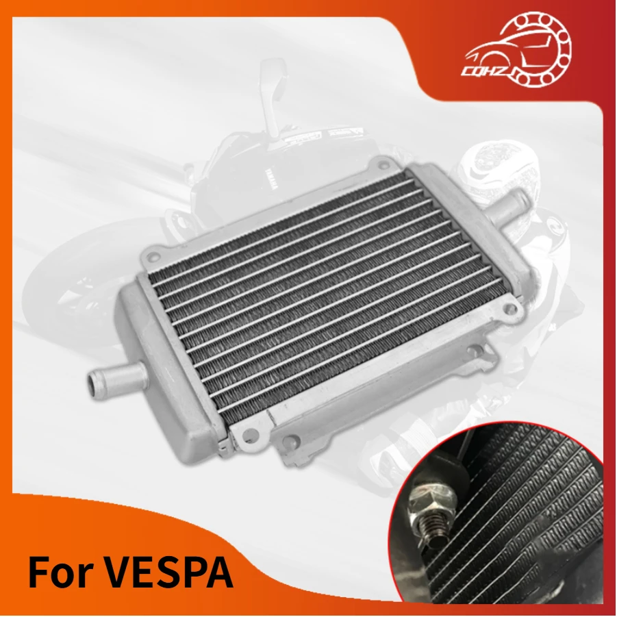 

CQHZJ Motorcycle Aluminium Engine Radiator Cooler Cooling Water Tank For VESPA GTS300 Engine Accessories Motocross