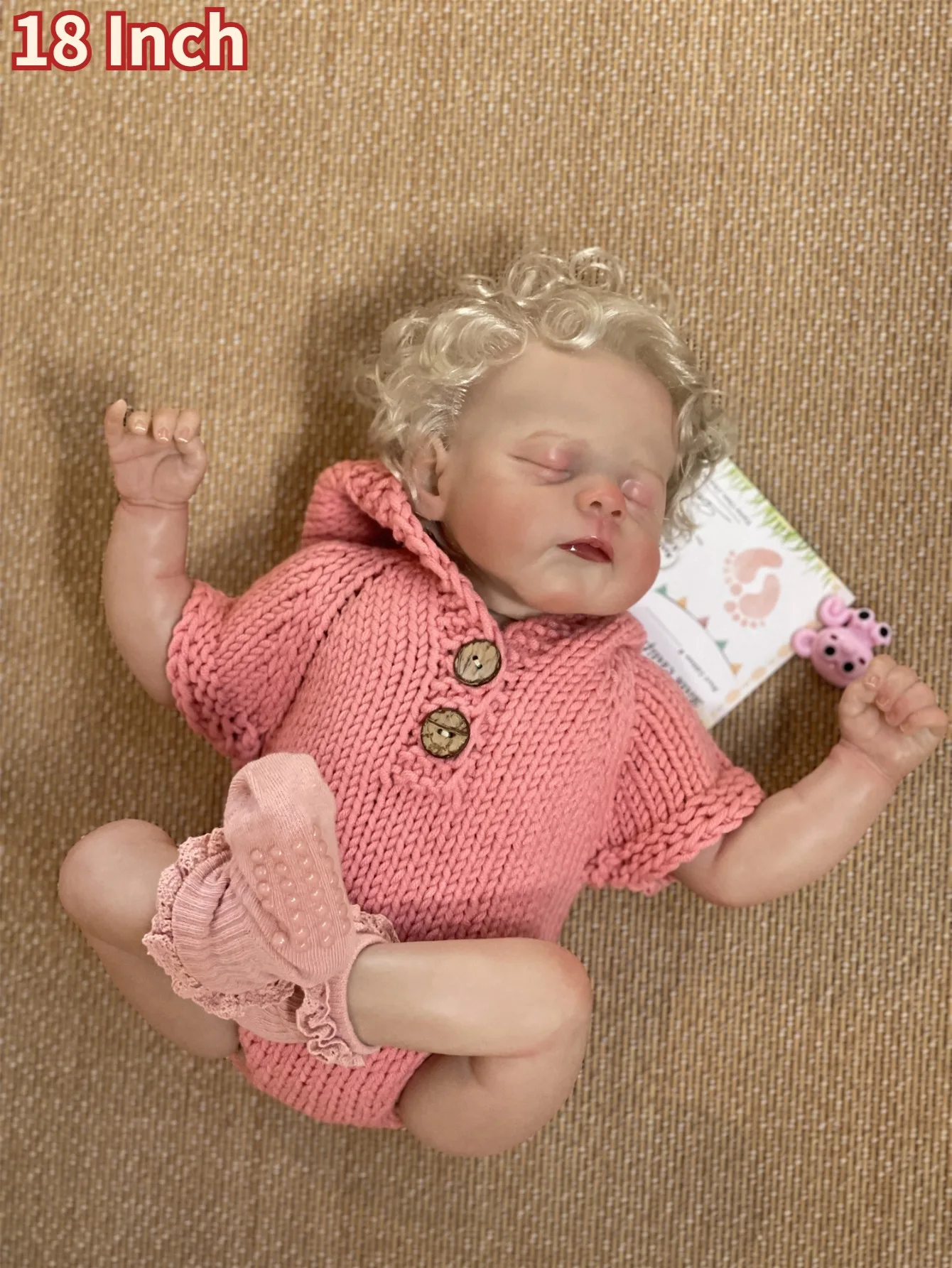 18 inch Eric levensechte Bebe Reborn Girl handgemaakte Soft Touch voor kinderen verjaardagscadeaus schattige mooie pop