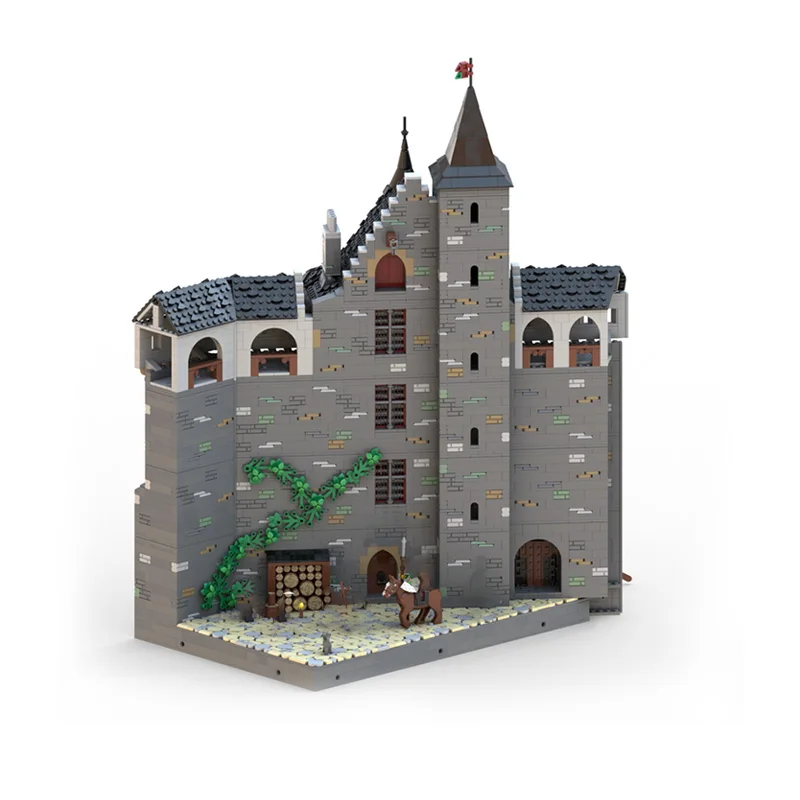 Medieval Castle Model MOC Building Bricks The Artillery Tower Modular Technology Children Holiday Gifts Assemble Toys Suit