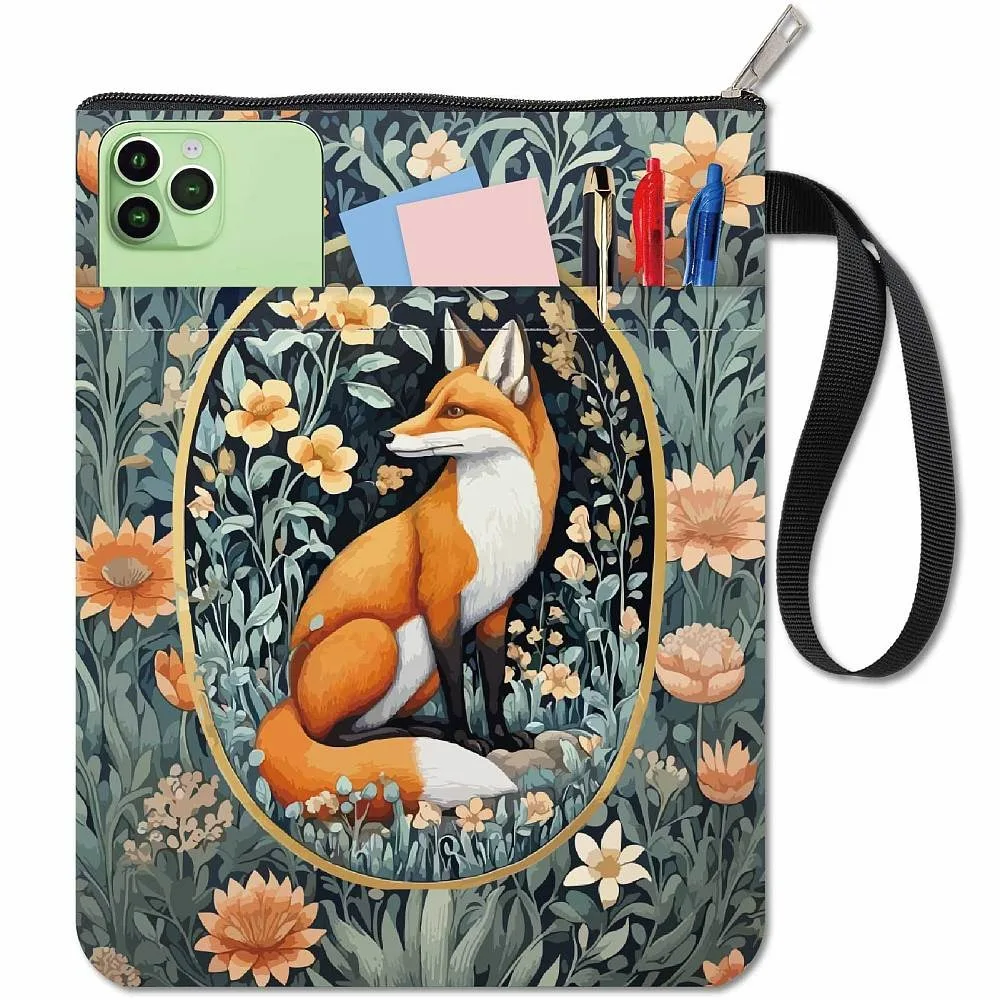 

1 шт тканевая обложка для книг, обертывания для ноутбука, прямоугольная лиса, 280x220 мм