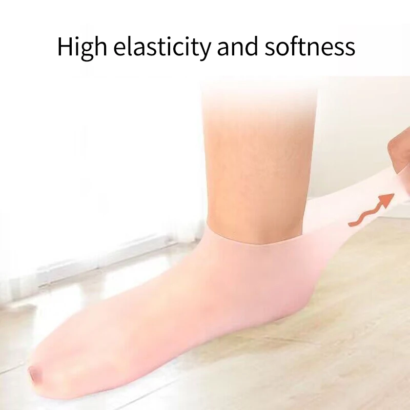 1 Paar Silikon feuchtigkeit spendende Fuß socken für trockene, rissige Füße Fußpflege socken Spa Pediküre Socken Massage feuchtigkeit spendende Gel socke