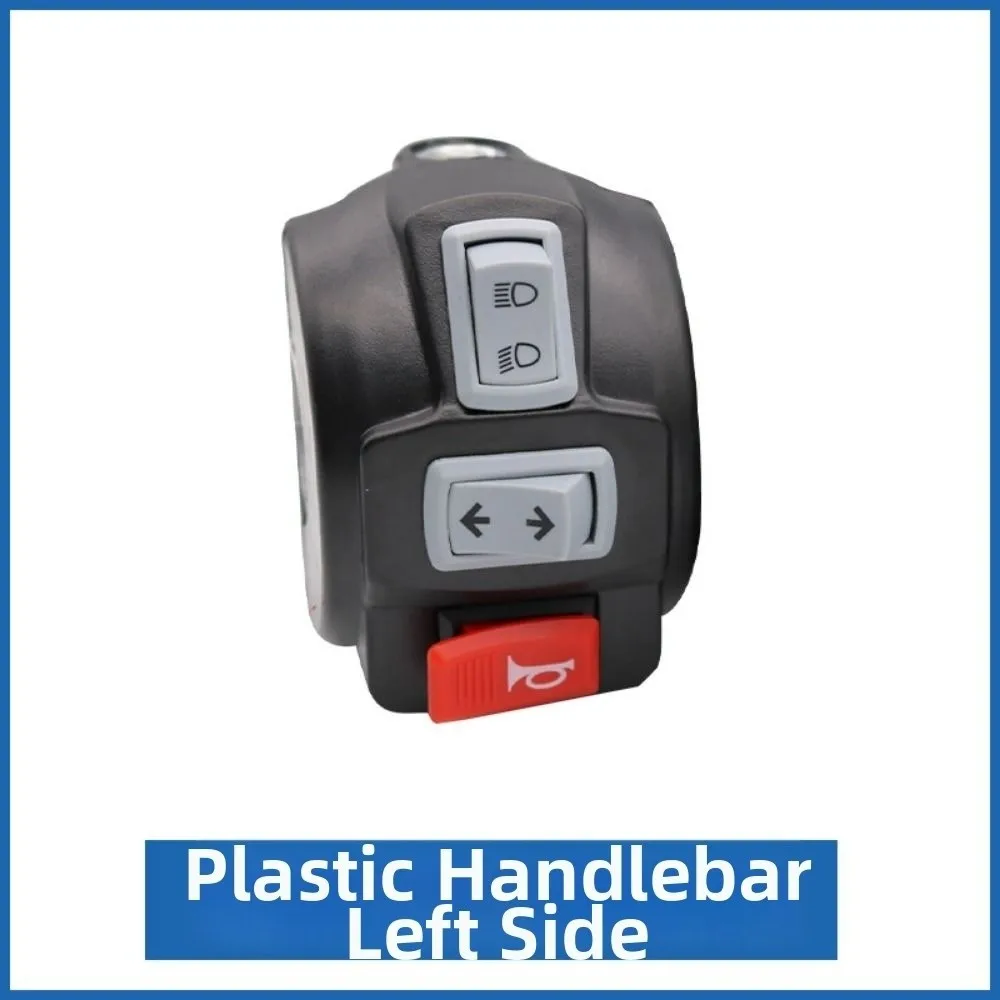 Universal Electric Tricycle Handle Seat Plastic With Brake Lever Horn Headlight Turn Signal Aluminum Alloy Combination Button
