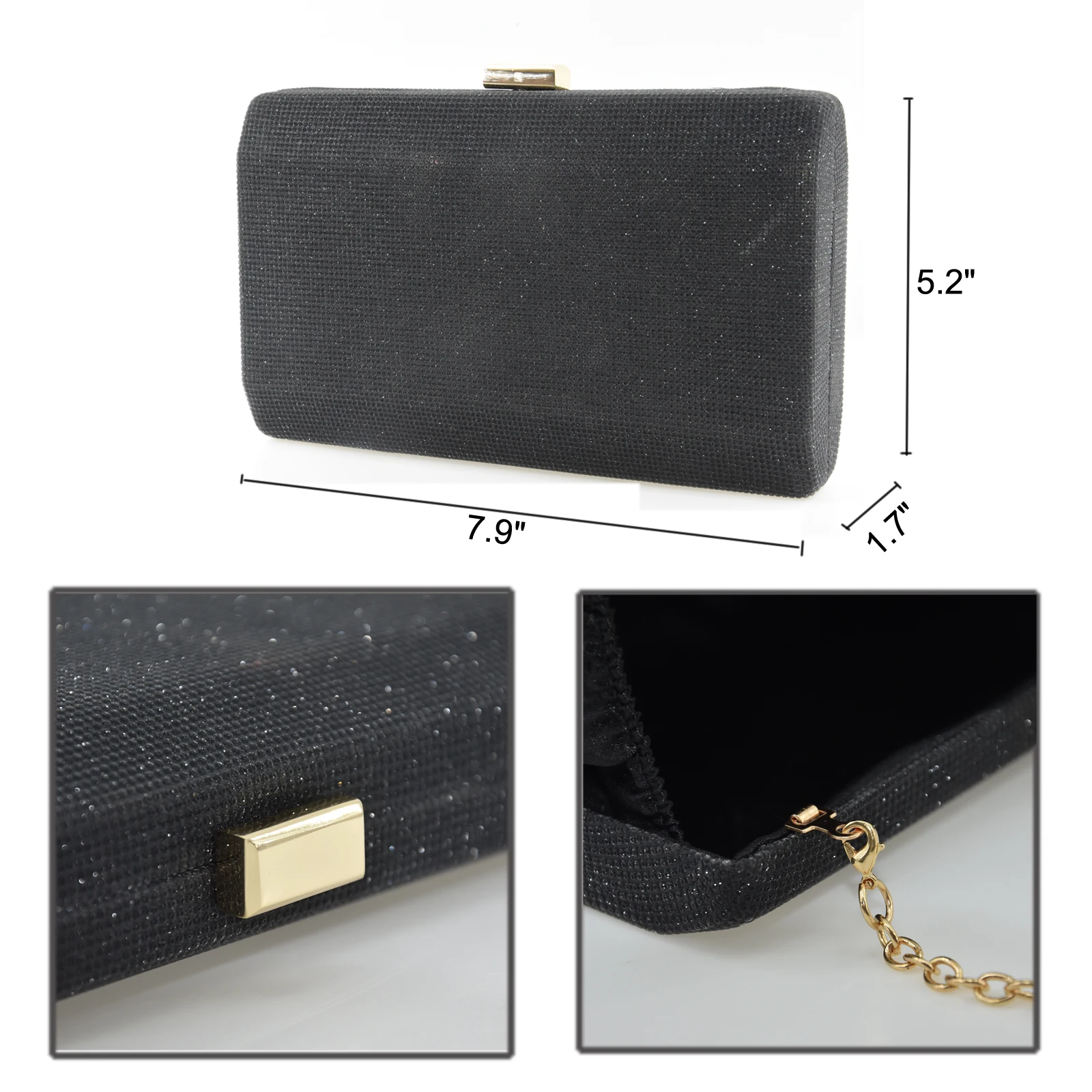 Lady Hand bag Evening bag Fashion simple flash iron box Bag in Europe and the party bag Purse