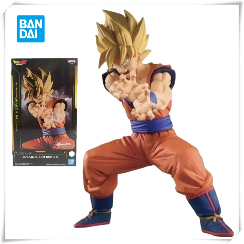 

Bandai оригинальный BANPRESTO аниме Dragon Ball Z Grandista Son Goku SSJ II ПВХ фигурка Коллекционная модель игрушки подарки
