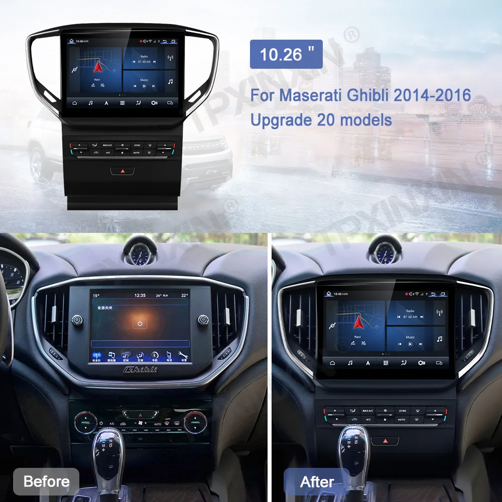 

Автомобильный радиоприемник на Android 12, экран для Maserati ghiсот 2013-2016, автомобильный GPS-навигатор, мультимедийный плеер, стерео головное устройство, автомобильные аксессуары