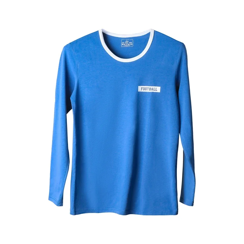 

Men's cotton autumn winter single autumn coat thin warm top slim round neck base shirt men's long sleeves