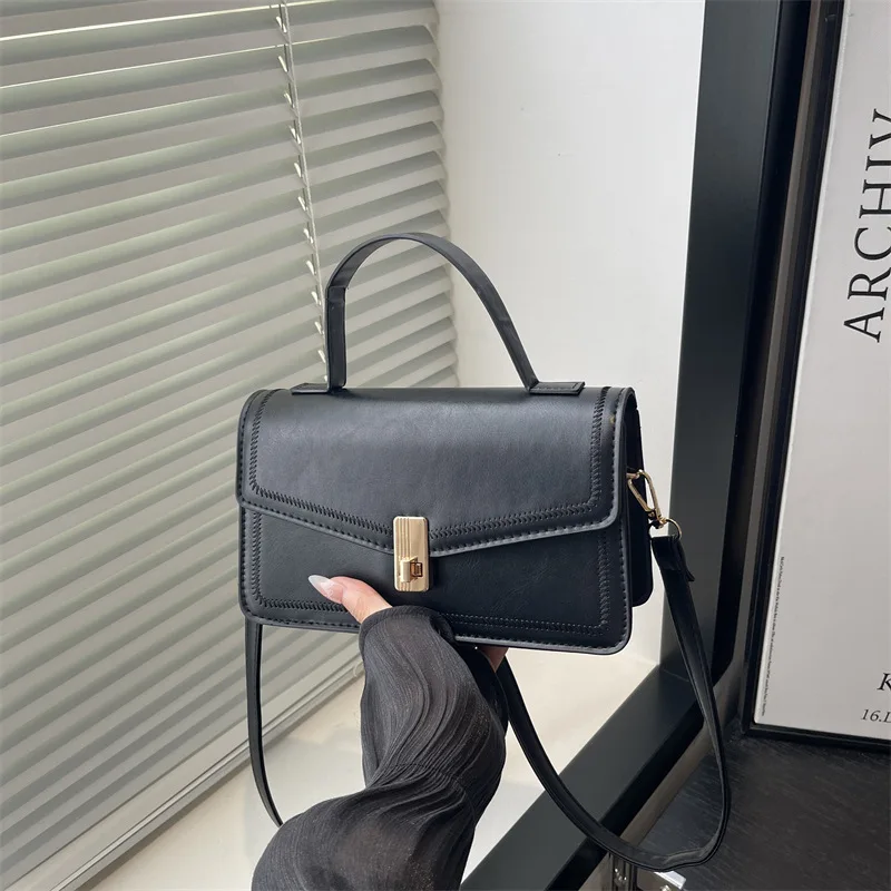 

2025 Winter Niche Square Bag, Textured Shoulder Purse for Women, Minimalist Crossbody Tote, Casual Day to Night Bag, Edgy Sling