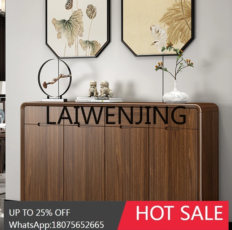 Chinese Style Solid Wood Shoe Cabinet Home Doorway Entrance Cabinet New Living Room Wall Storage Balcony Locker