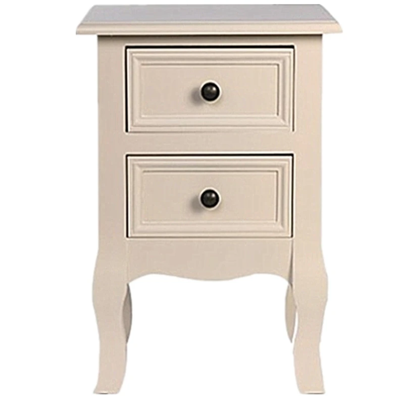 

Европейская современная простая прикроватная тумбочка из цельного дерева, угловой боковой шкаф, полностью оборудованный коротким шкафом цвета слоновой кости шириной 35 см.