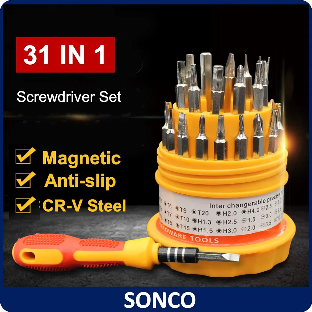 31 in 1 Heavy Duty Precision Screwdriver Set Magnetic Professional Screw driver Tools for Mobile Phone Tablet Computer