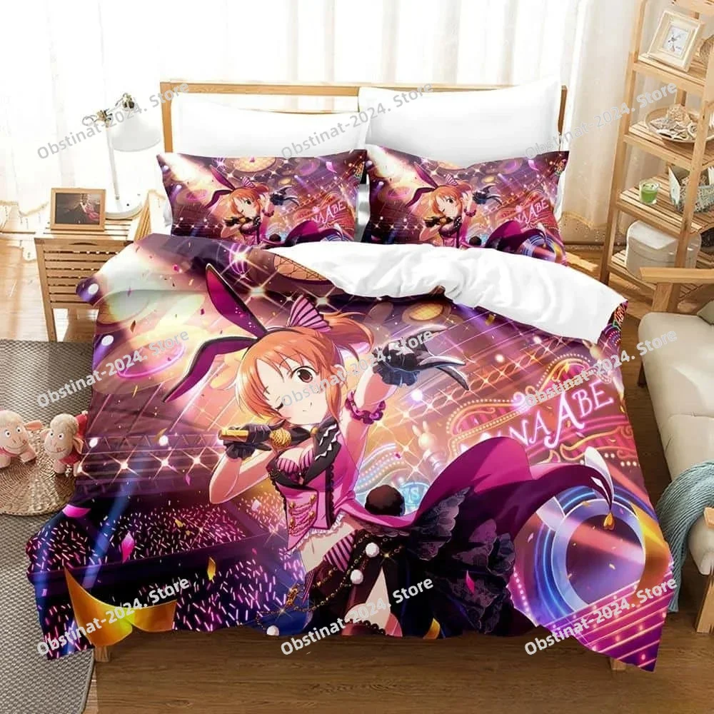 

Fashion 3d Print Anime Kawaii Girls THE iDOLM@STER Bedding Set Single Twin Full Queen King Size Bed Set Bedroom Duvet cover Sets
