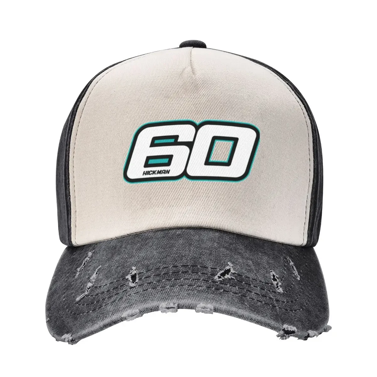 

Peter Hickman Number 60 Black and White Baseball Cap New In Hat Golf western Hat Girl'S Hats Men's