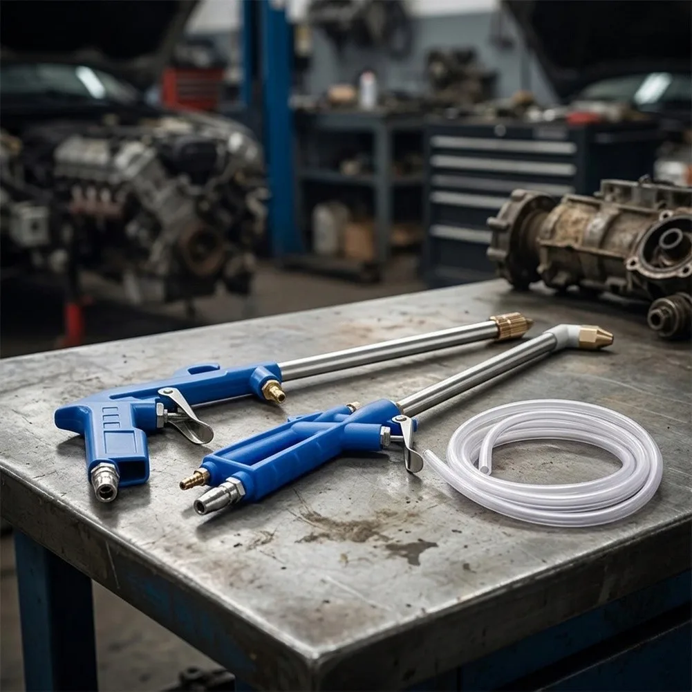 High Efficiency Dual Mode Cleaning Tool for Engine Maintenance Featuring Stainless Steel Build and Angled Nozzle Accessibility