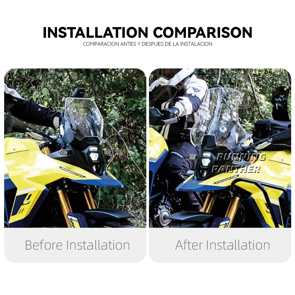 Windshields Windscreen Wind Shield Tall High Screen Deflector Fairings Protector FOR SUZUKI V-STROM 800DE 2023 2024