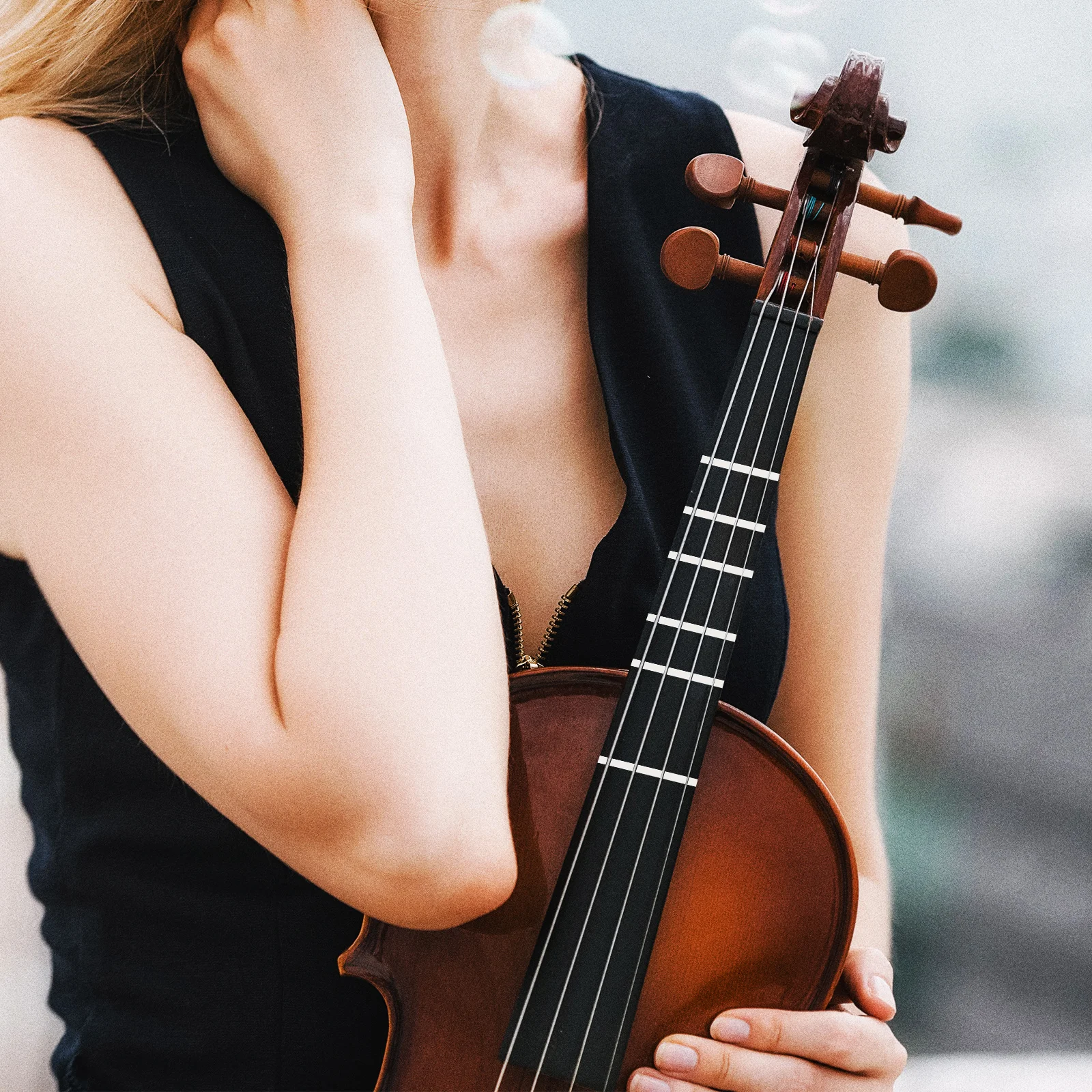 

2 Rolls Phone Sticker Tape Violin Note Stickers Music Fretboard Pvc For Decal Tapes Stringed Instrument Parts