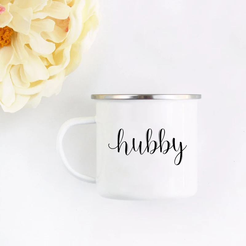 Wifey Hubby Mugs Mr and Mrs couple Mug Bridal Shower Gifts Wedding bithday gift Mug For Hot Cold Coffee Tea Water Juice