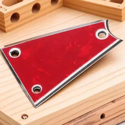 

PVC Electric Guitar Truss Rod Cover 3 Hole Bass Plate Neck Accessories Red Durable Sound Quality Easy Install Triangle