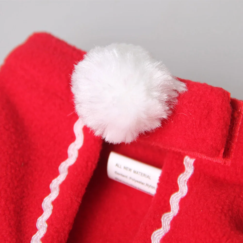 

Christmas Pet Cape Size S Red Polar Fleece Dog Cloak Cat Costume Soft Comfortable Pet Christmas Costume Party Cat Cape
