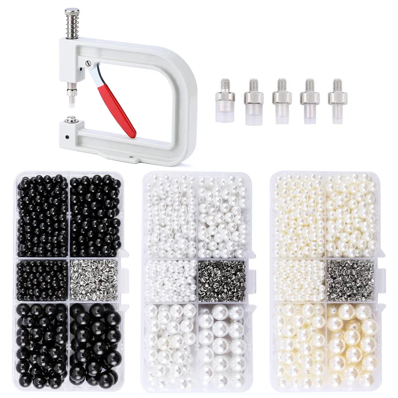 

Manual Punching DIY Pearl Setting Machine Rhinestones Beads Rivet Fixing Machine Skirts Hand Press Tools for Clothes Crafts
