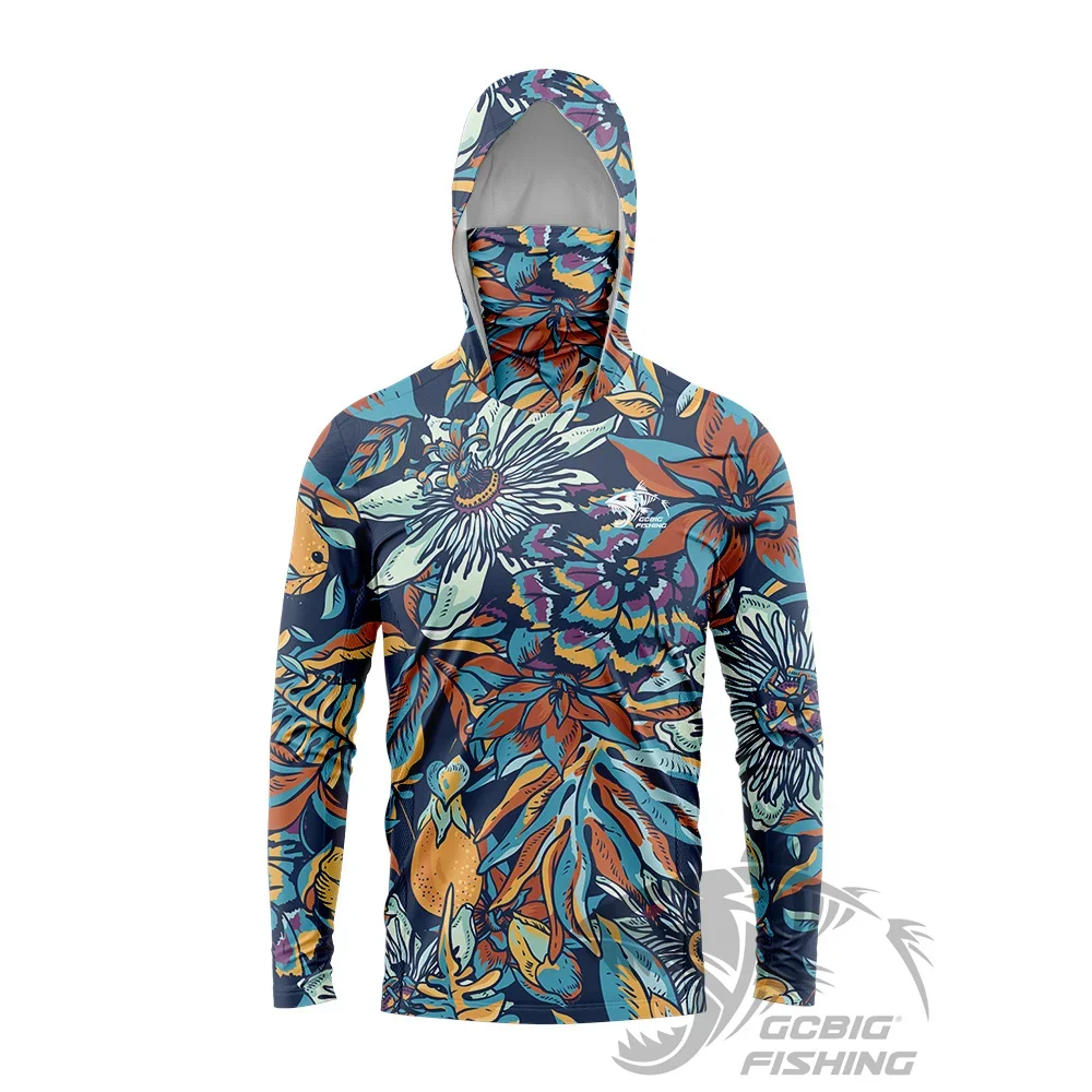2026 Style Outdoor Long Sleeve fishing clothes UV Clothing Hooded Coat Sunscreen Breathable Anti Mosquito Dry Thin Fishing Shirt