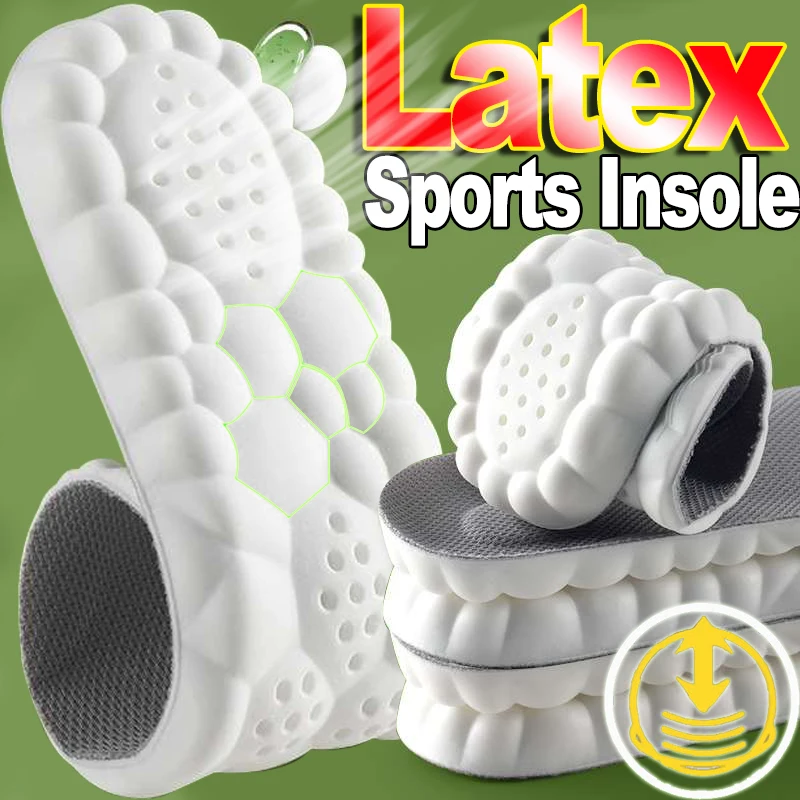 

Latex Sports Insole High Elastic Men Women Sports Shoes Pads Outdoors Running Sneakers Insole Foot Massage Arch Support Cushion