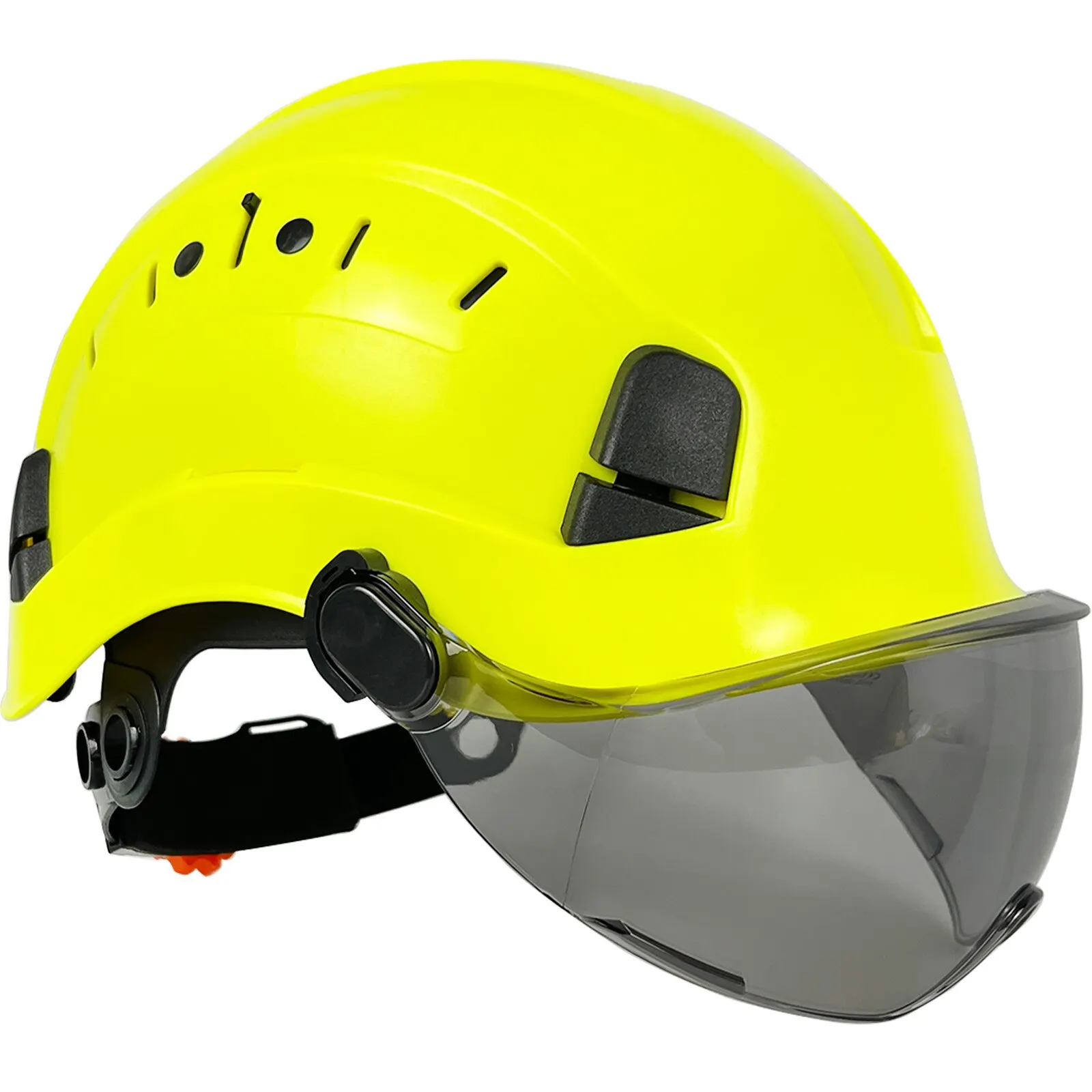 Kask ochronny CE z goglami Visor ABS Hard Hat ANSI Praca przemysłowa Ochrona głowy Rescue