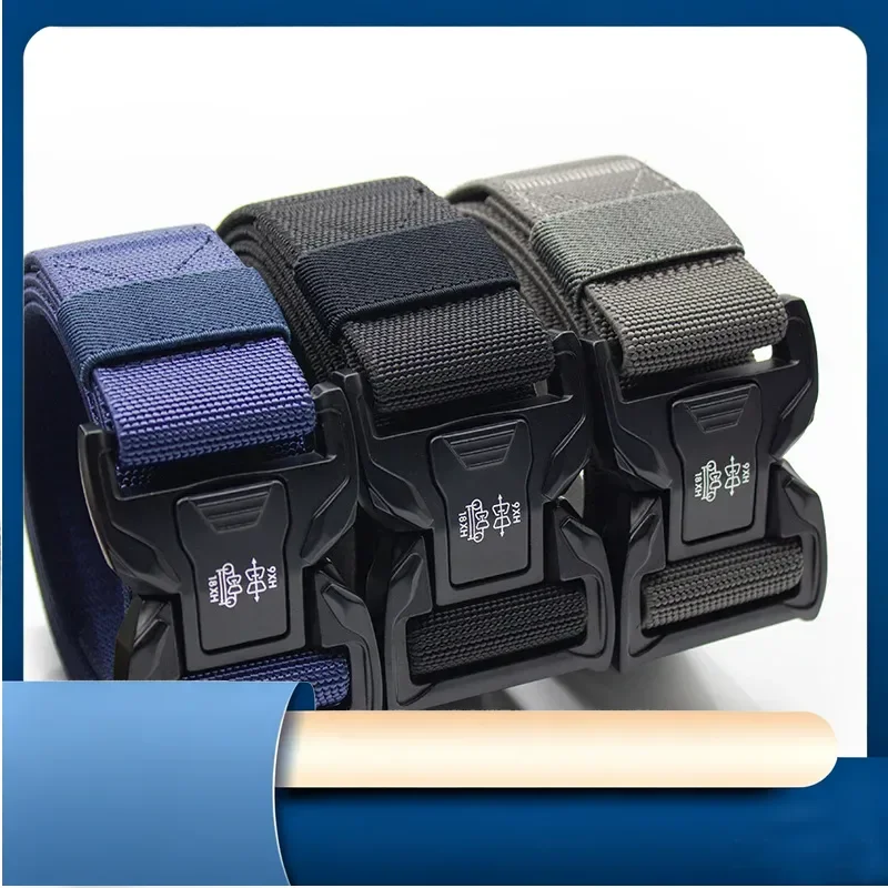 

Classic 3.8cm Men's Elastic Belt Multi-functional Belt Nylon Canvas Woven Belt Belt Men's Trouser Belt New