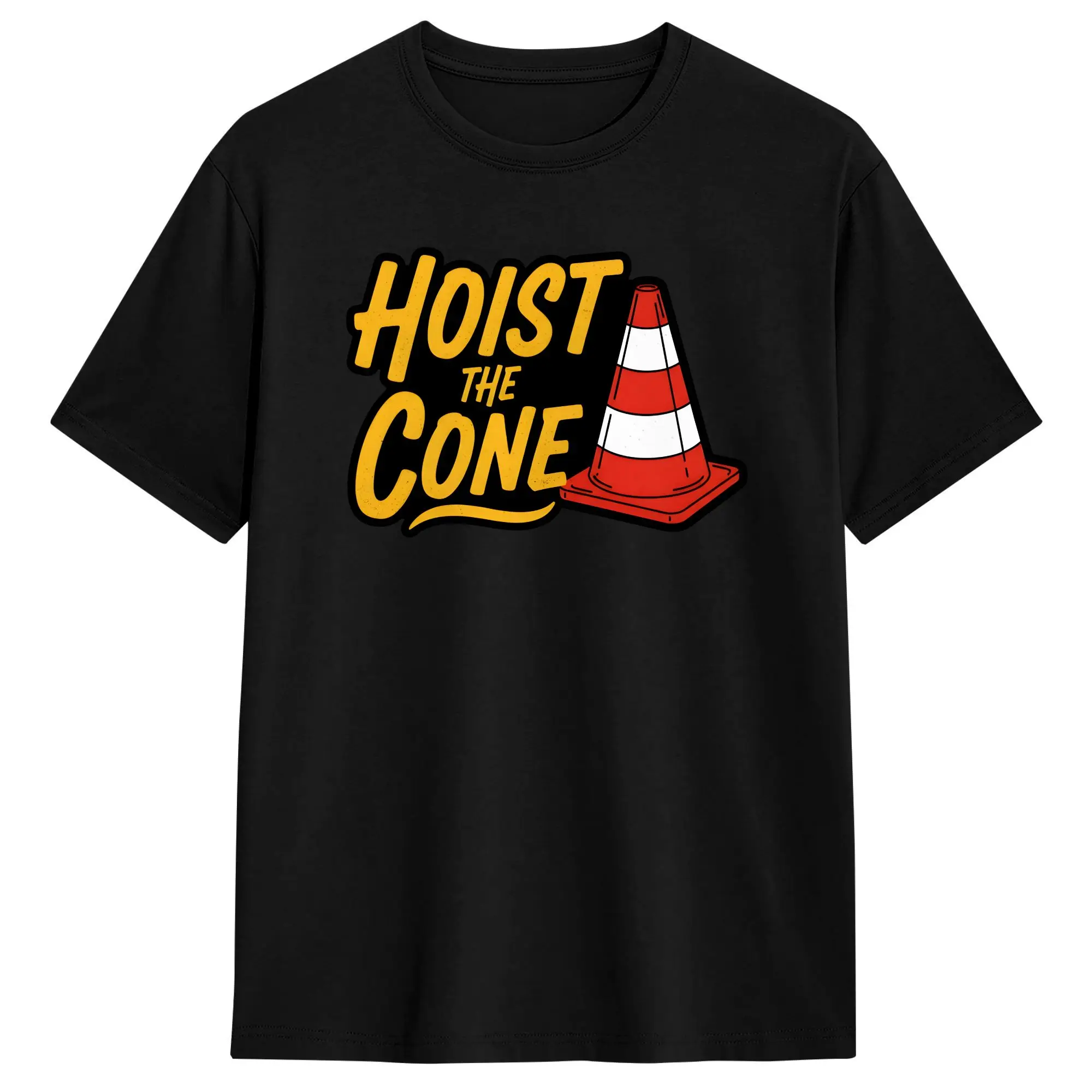 Hoist The Cone T-Shirts for Men  Leisure Cotton Tee Shirt O Neck Short Sleeve T Shirt Summer Clothes