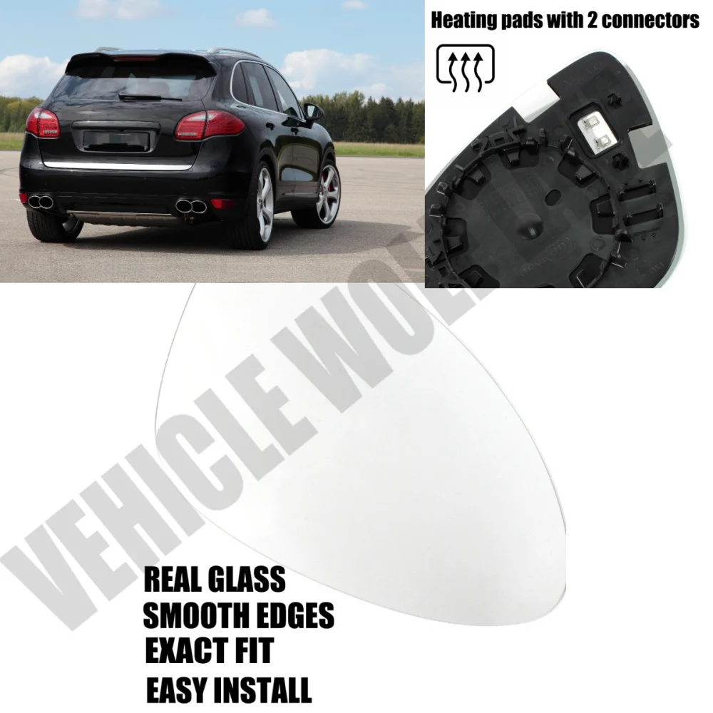 

For Porsche Cayenne 2011 2012 2013 2014 Car-styling Right Side Heated Rearview Mirror Glass 95873152200