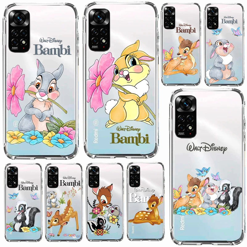 

Bambi Thumper Cute For Xiaomi Redmi Note 12 11 11T 10 9 8 7 6 5 4 Pro 5G 4G Silicone Soft TPU Transparent Phone Case Coque Capa