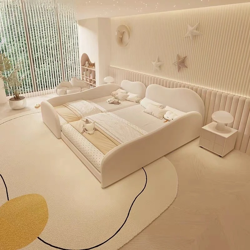 

Master bedroom parent-child bed, second child and mother tatami double technology cloth bed