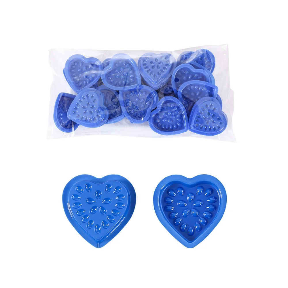 แผ่นกาวติดขนตาปลอมรูปหัวใจ 100 ชิ้น กันน้ำ ถาดใส่กาวติดขนตา แผ่นรองกาวติดขนตา อุปกรณ์ต่อขนตา