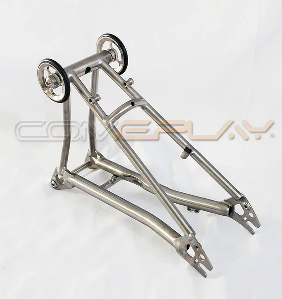 titanium folding bike P/T line compatible titanium rear triangle