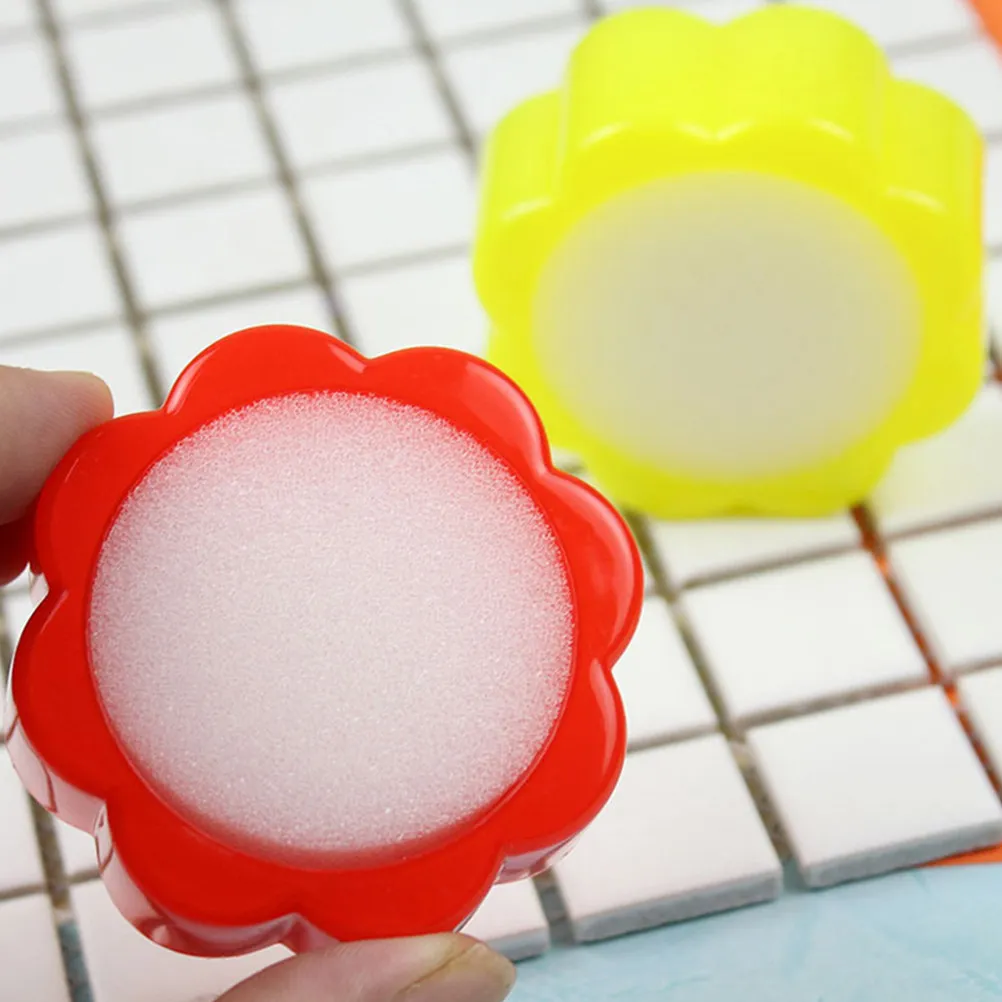 20Pcs Finger Moisteners Flower Design Soft Sponge Finger Wetting Cups for Money Counting Paper Handling Office Use Efficient