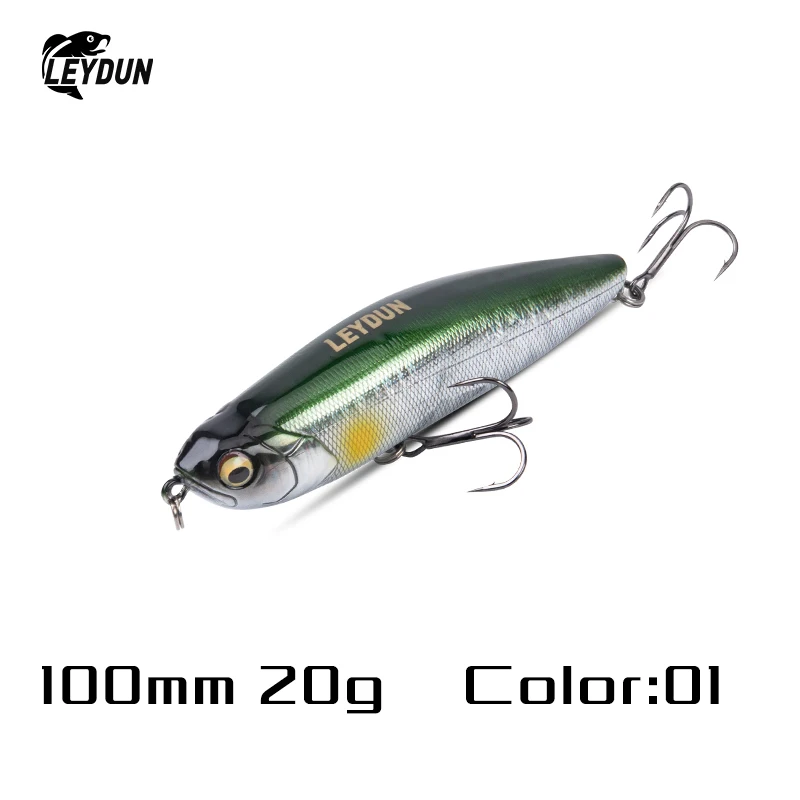 LEYDUN Z-Claw Angelköder, schwimmender Bleistift, 86 mm, 100 mm, 120 mm, Topwater, harte Köder, Oberfläche, Stickbait, gute Aktion, Bass-Wobbler
