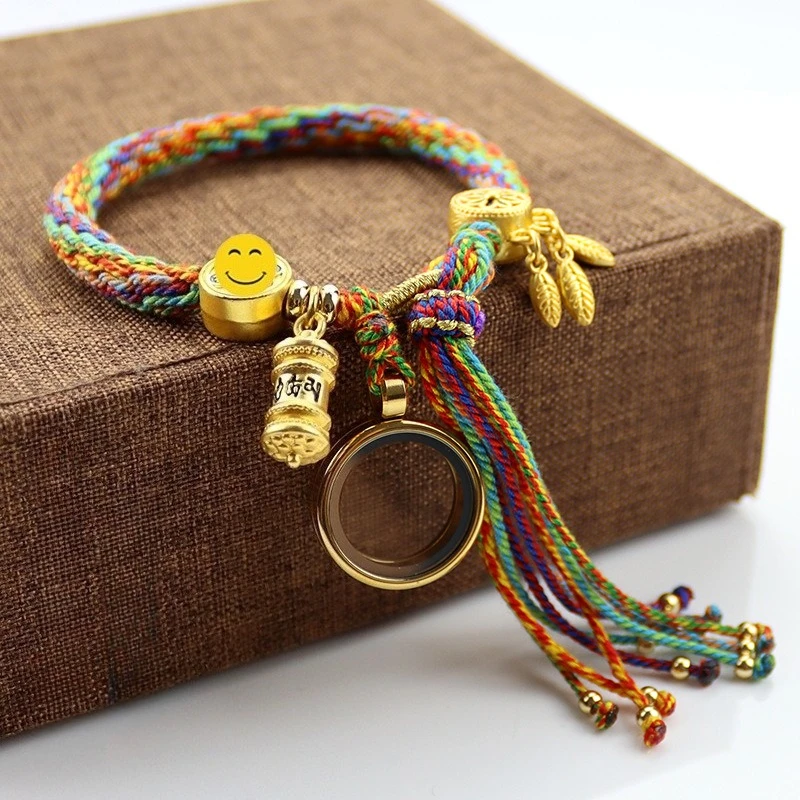 

Chinese ethnic style colorful handmade rope women's jewelry bracelet classical jewelry
