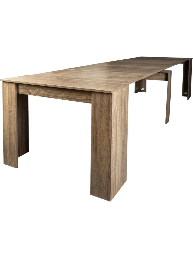 طاولة طعام، طاولة طعام كبيرة مقاس 20 بوصة/118.5 بوصة تتسع لـ 2-12 شخصًا، طاولة وحدة تحكم حديثة قابلة للتمديد للمزرعة قابلة للطي f #5